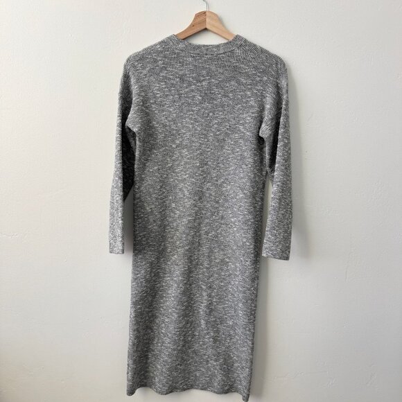 Madewell Sweater Dress Gray Knit Midi Long Sleeve Minimalist XS NWT - Picture 5 of 11